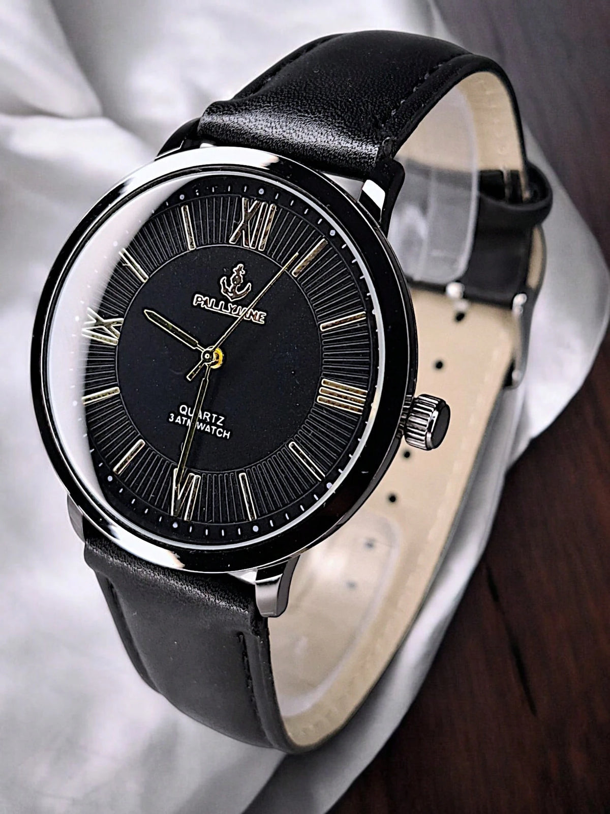 Relógio Masculino Pallyjane – Social e Elegante com Pulseira de Couro | À Prova D’Água e Cheio de Estilo