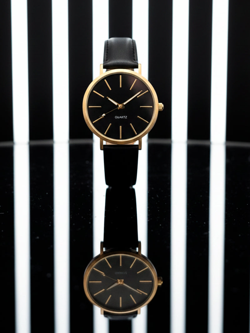 Relógio Social Masculino Premium – Analógico de Quartzo com Pulseira de Couro | Elegância e Sofisticação em Cada Detalhe