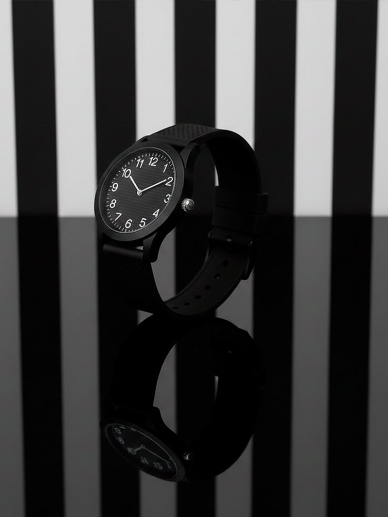 Relógio Social Minimalista – Analógico Unissex com Pulseira de Borracha | Estilo Simples, Confortável e Sofisticado