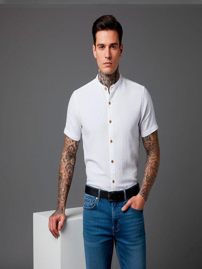 Camisa Gola Padre Manga Curta – Qualidade Premium