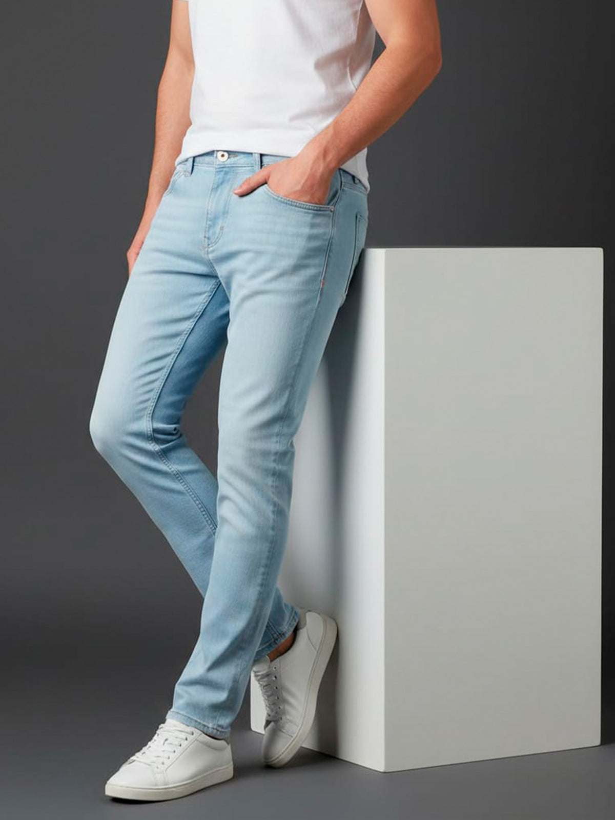 Calça Denim Corte Reto