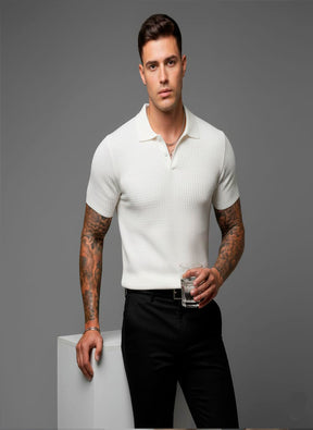 Camiseta polo canelado premium old money