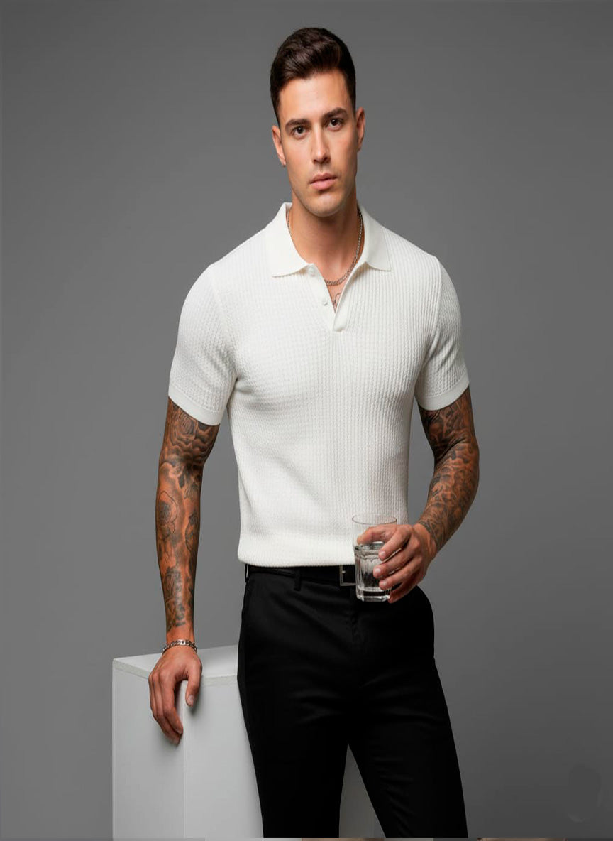 Camiseta polo canelado premium old money