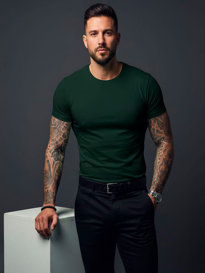 Camiseta Básica Premium – Malha Visco com Elastano