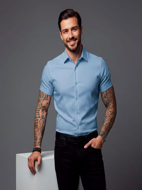 Camisa Social Slim Fit  Manga curta