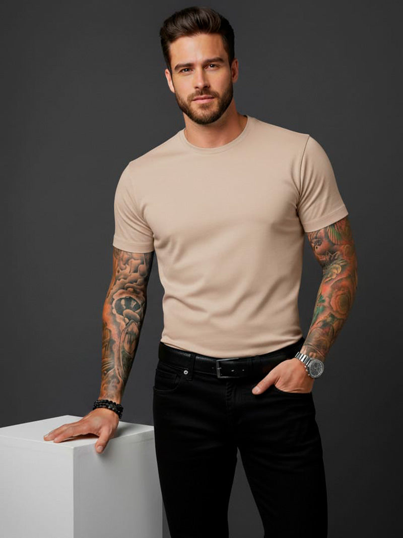 Camiseta Básica Premium – Malha Visco com Elastano