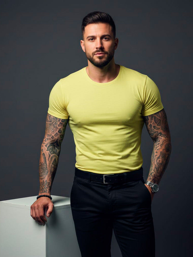 Camiseta Básica Premium – Malha Visco com Elastano