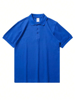 Camisa POLO Básica de Verão com Gola Clássica e Manga Curta Confortável e Respirável