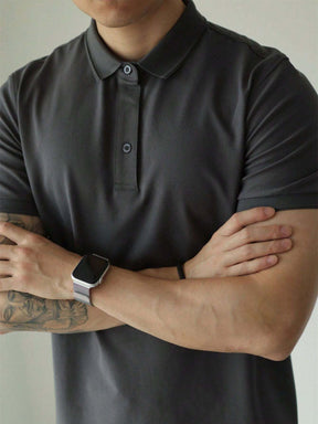 Camisa POLO Básica de Verão com Gola Clássica e Manga Curta Confortável e Respirável