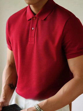 Camisa POLO Básica de Verão com Gola Clássica e Manga Curta Confortável e Respirável