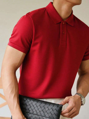 Camisa POLO Básica de Verão com Gola Clássica e Manga Curta Confortável e Respirável