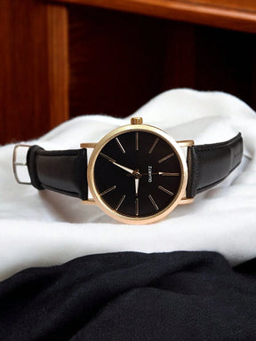 Relógio Social Masculino Premium – Analógico de Quartzo com Pulseira de Couro | Elegância e Sofisticação em Cada Detalhe