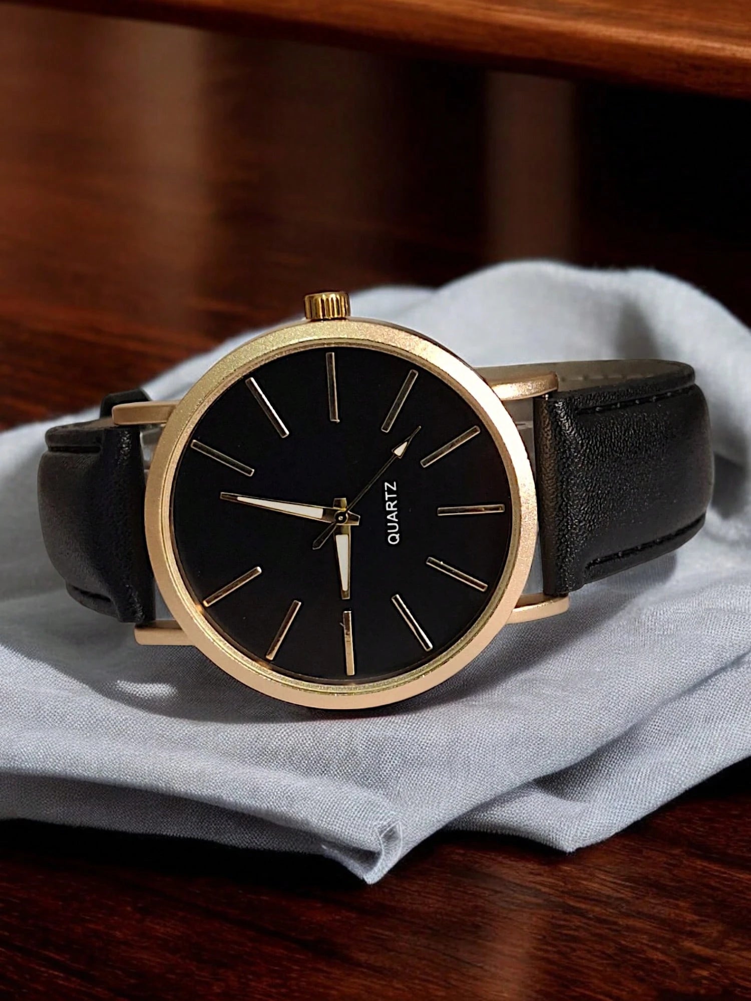 Relógio Social Masculino Premium – Analógico de Quartzo com Pulseira de Couro | Elegância e Sofisticação em Cada Detalhe