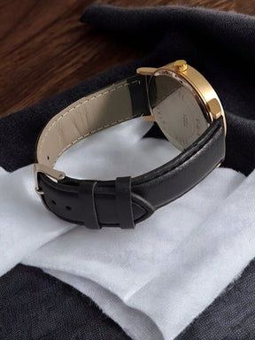 Relógio Social Masculino Premium – Analógico de Quartzo com Pulseira de Couro | Elegância e Sofisticação em Cada Detalhe