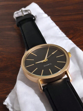 Relógio Social Masculino Premium – Analógico de Quartzo com Pulseira de Couro | Elegância e Sofisticação em Cada Detalhe