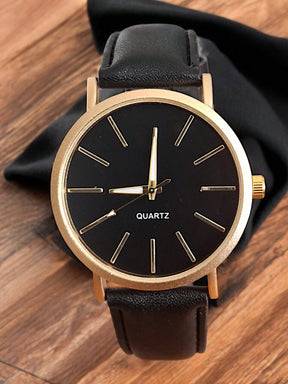 Relógio Social Masculino Premium – Analógico de Quartzo com Pulseira de Couro | Elegância e Sofisticação em Cada Detalhe