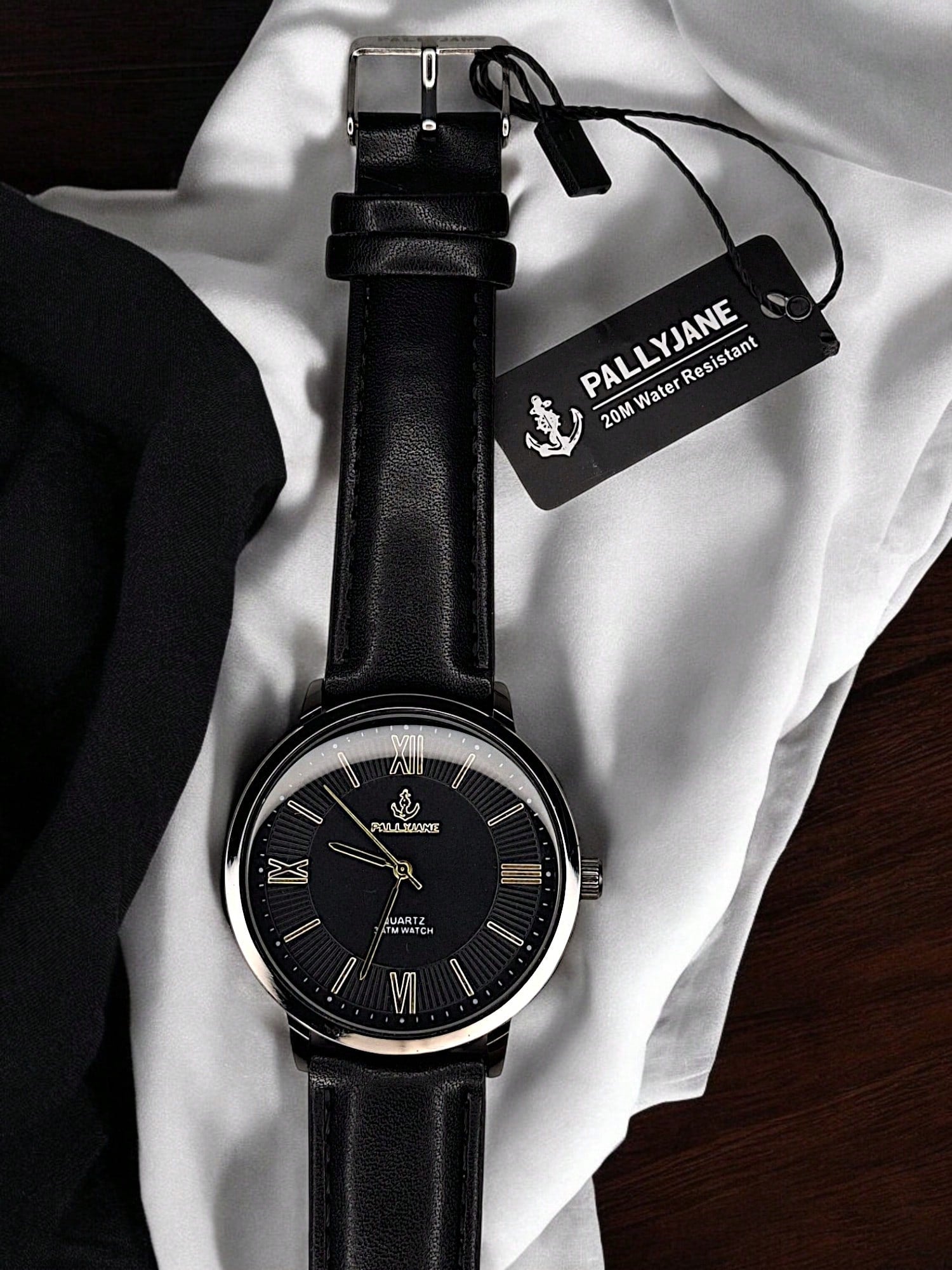 Relógio Masculino Pallyjane – Social e Elegante com Pulseira de Couro | À Prova D’Água e Cheio de Estilo