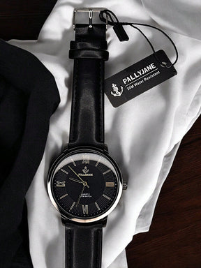 Relógio Masculino Pallyjane – Social e Elegante com Pulseira de Couro | À Prova D’Água e Cheio de Estilo