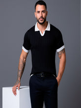 Camiseta tricot gola polo masculino