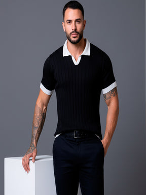 Camiseta tricot gola polo masculino