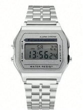 Relógio Vintage Pulseira de Metal Dourado Iluminado Cronógrafo Aço Inoxidável