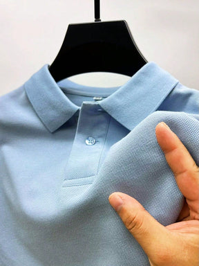 Camisa POLO Básica de Verão com Gola Clássica e Manga Curta Confortável e Respirável
