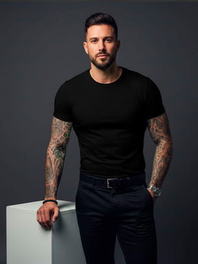 Camiseta Básica Premium – Malha Visco com Elastano