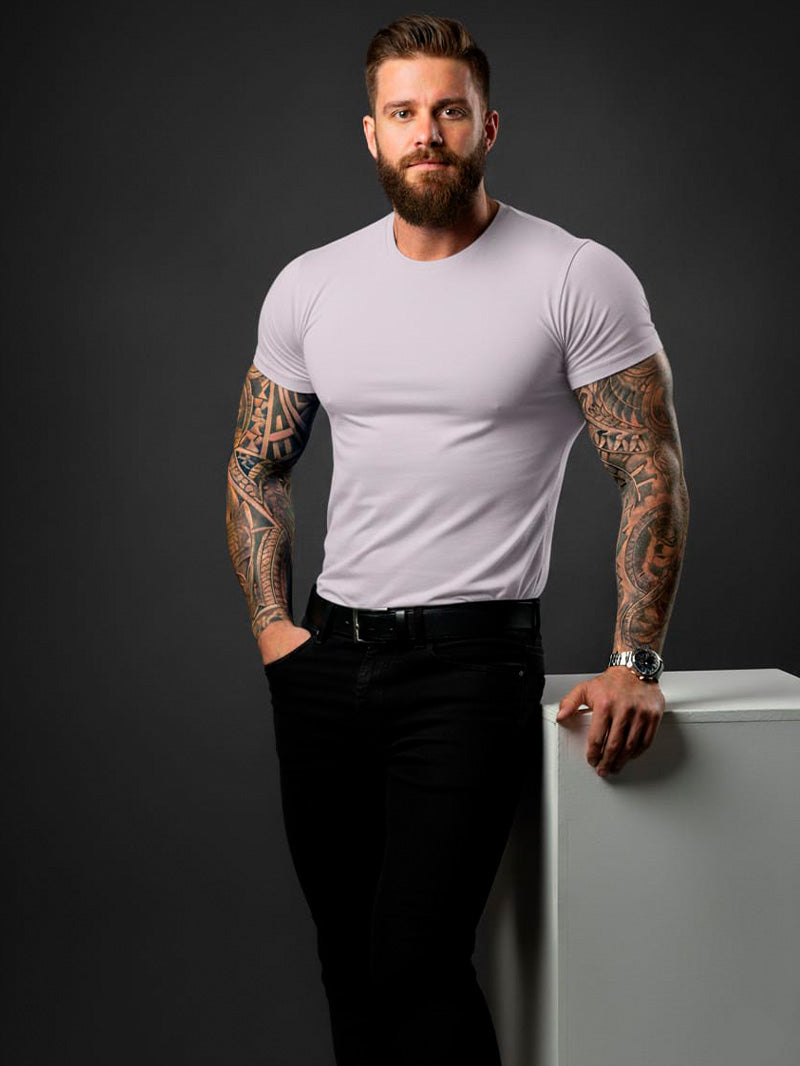 Camiseta Básica Premium – Malha Visco com Elastano