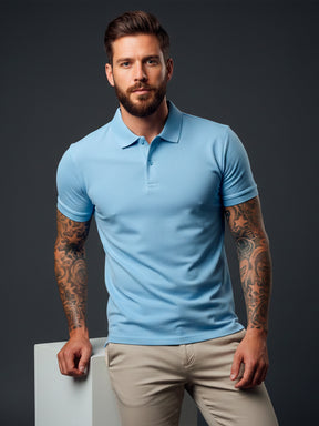 Camisa POLO Básica de Verão com Gola Clássica e Manga Curta Confortável e Respirável