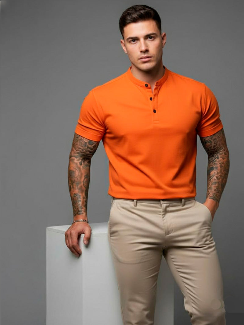 Homme Camisa Polo Gola Alta