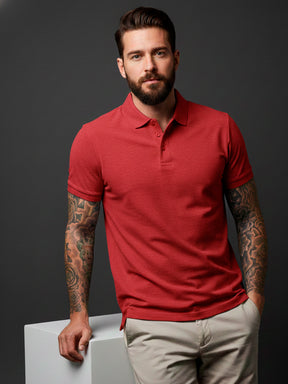 Camisa POLO Básica de Verão com Gola Clássica e Manga Curta Confortável e Respirável