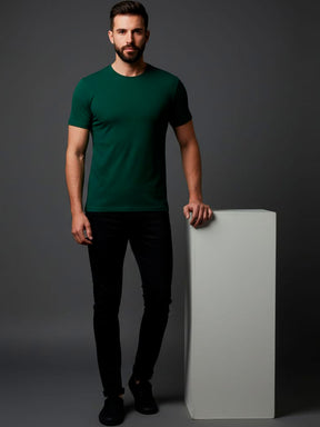 Camiseta Texturizada Casual Básica Reta Texturizada Malha Premium