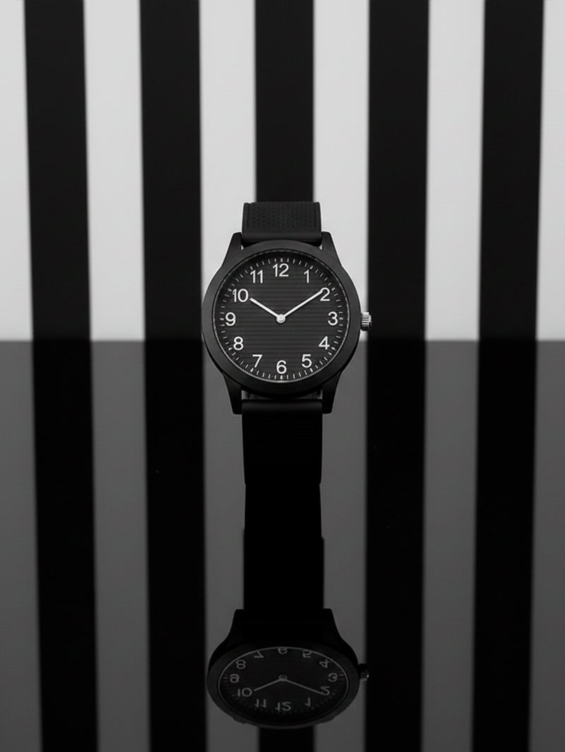 Relógio Social Minimalista – Analógico Unissex com Pulseira de Borracha | Estilo Simples, Confortável e Sofisticado