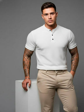 Homme Camisa Polo Gola Alta