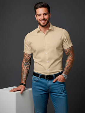 Camisa Social Slim Fit  Manga curta