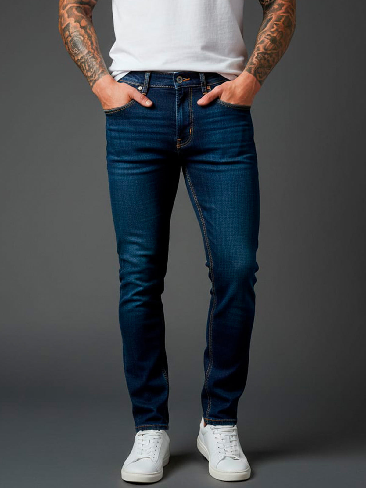 Calça Jeans Estone Masculina Com Elastano Skinny