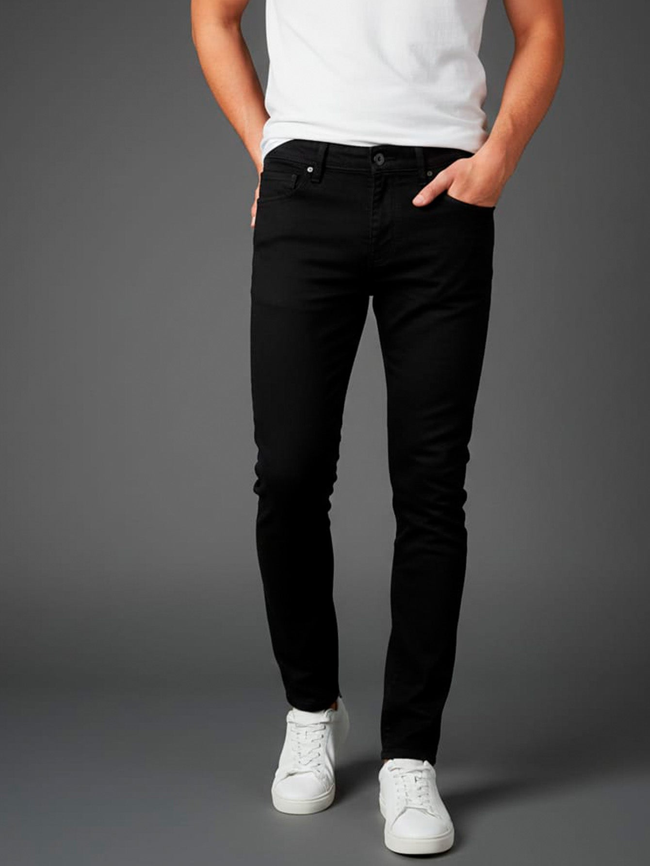 Calça Denim Slim Masculina Com Elastano