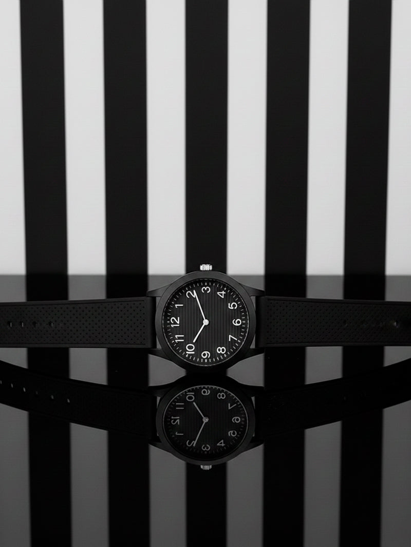 Relógio Social Minimalista – Analógico Unissex com Pulseira de Borracha | Estilo Simples, Confortável e Sofisticado