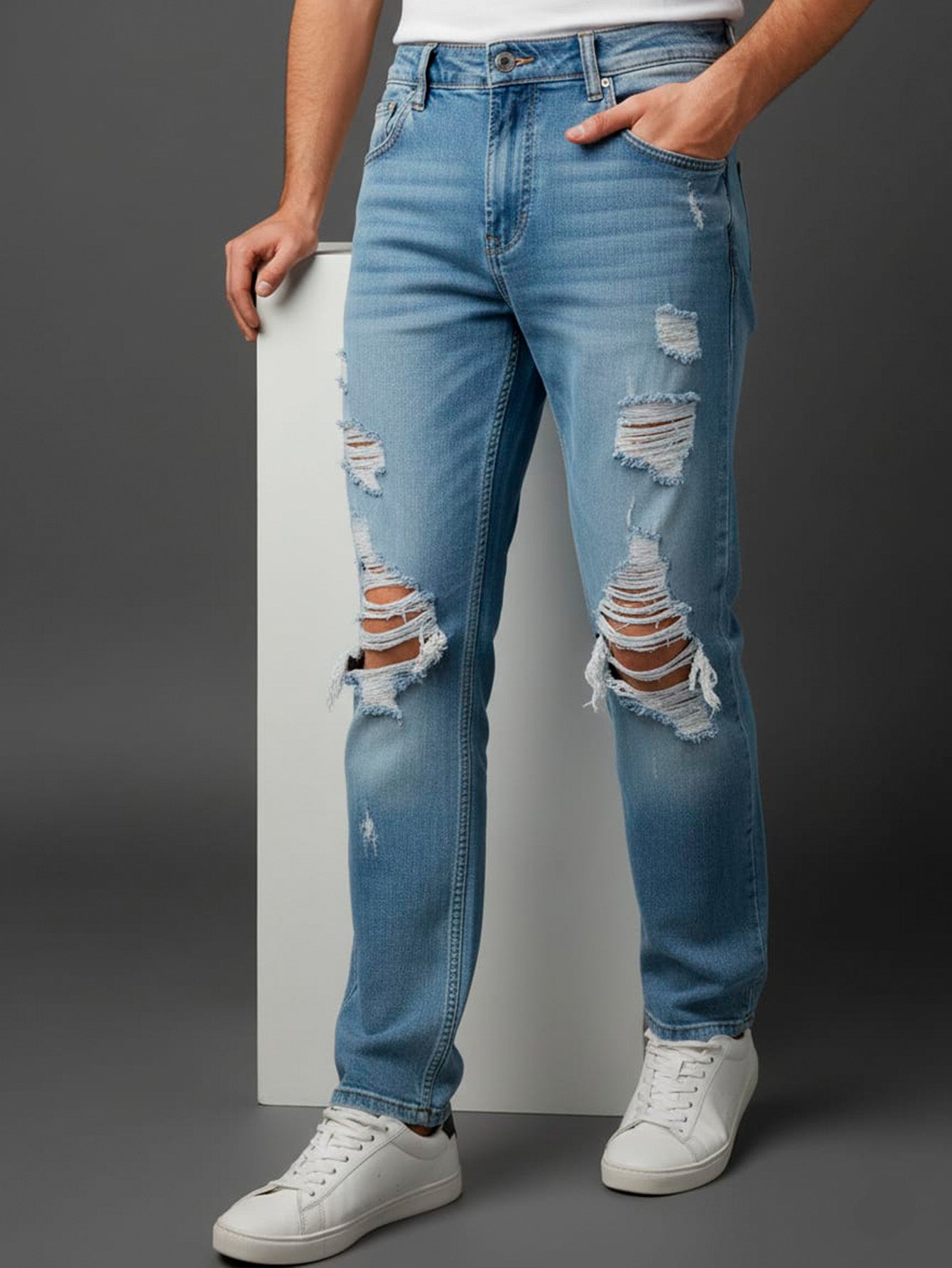 Calça Jeans Masculina Tradicional Vestir Reta Folgada Top Qualidade