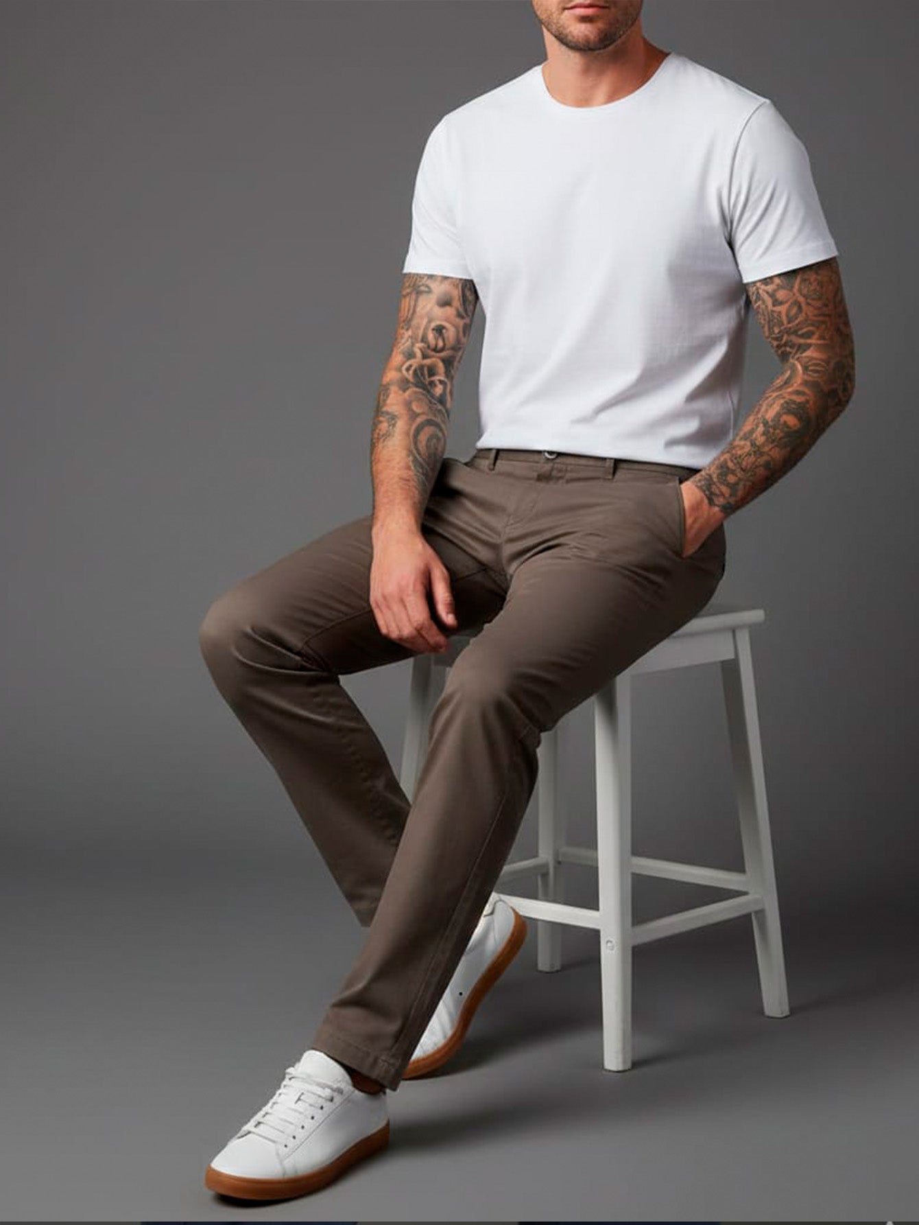 Calças Sarja Masculina Alfaiataria Esporte Fino