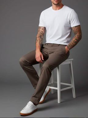 Calças Sarja Masculina Alfaiataria Esporte Fino