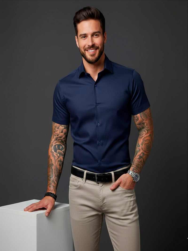 Camisa Social Slim Fit  Manga curta