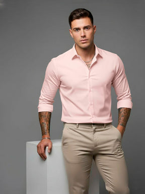 Camisa Social Masculina Slim Fit Manga Longa Listrada