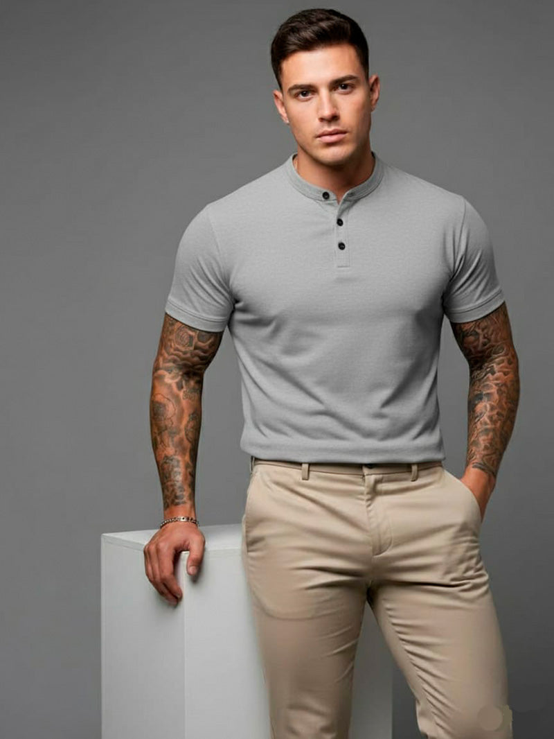 Homme Camisa Polo Gola Alta