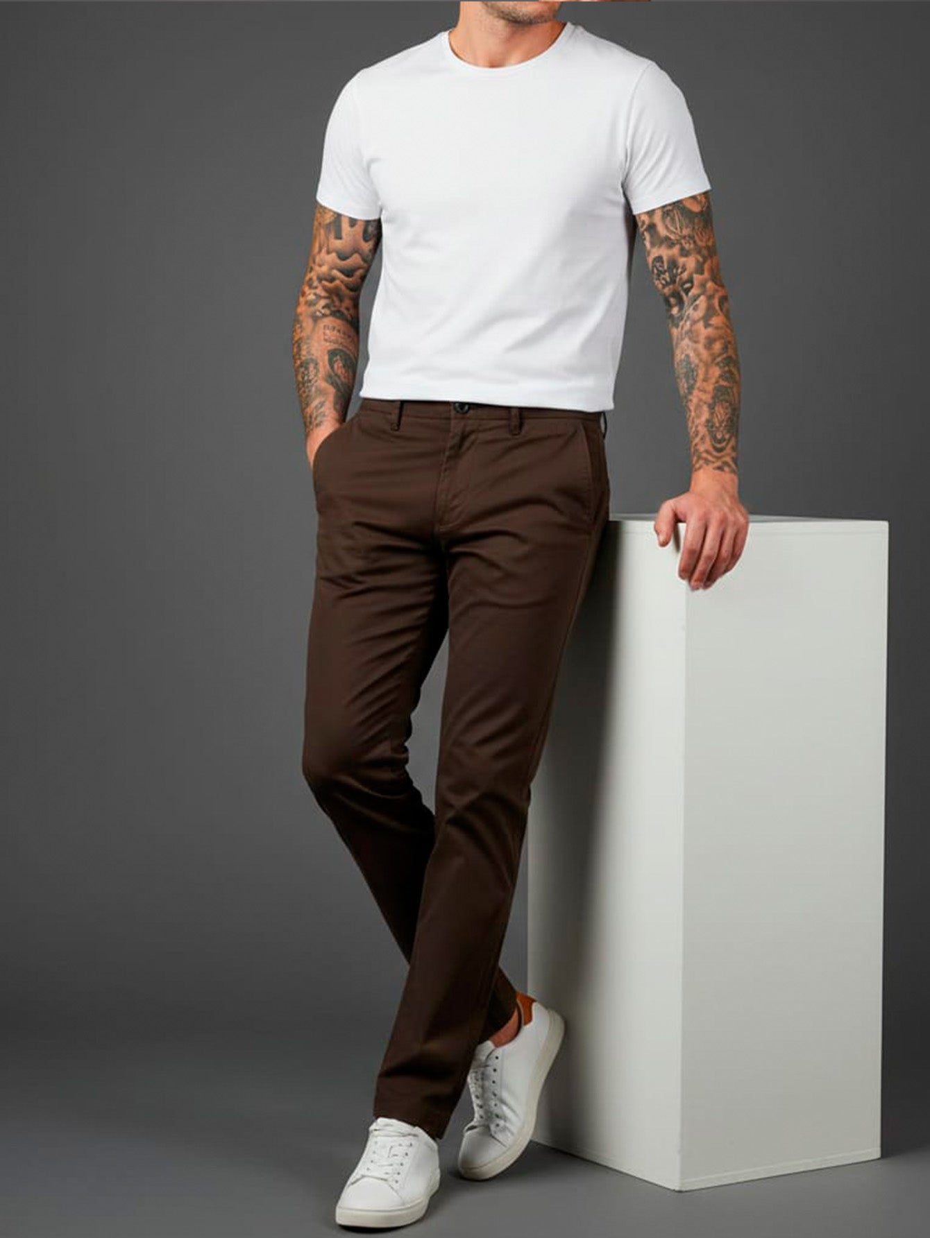 Calças Sarja Masculina Alfaiataria Esporte Fino