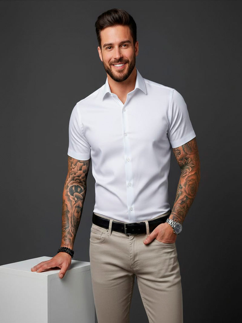 Camisa Social Slim Fit  Manga curta
