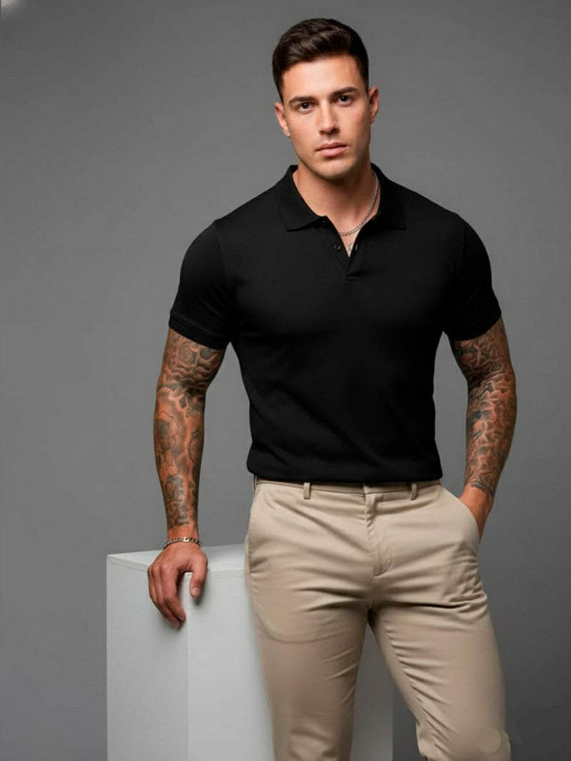 Homme Camisa Polo Gola Alta