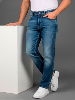 Calça Jeans Masculina Tradicional Vestir Reta Folgada Top Qualidade