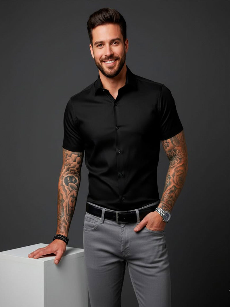 Camisa Social Slim Fit  Manga curta