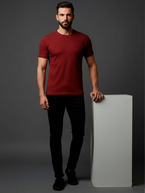 Camiseta Texturizada Casual Básica Reta Texturizada Malha Premium